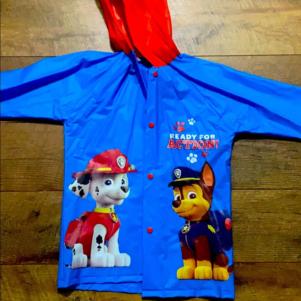 I have 2 (4-5 )(5-6t )paw patrol Rain Coats!